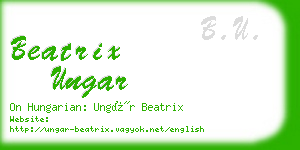 beatrix ungar business card